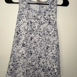 Athleta Blue and White Speckled Tank Top